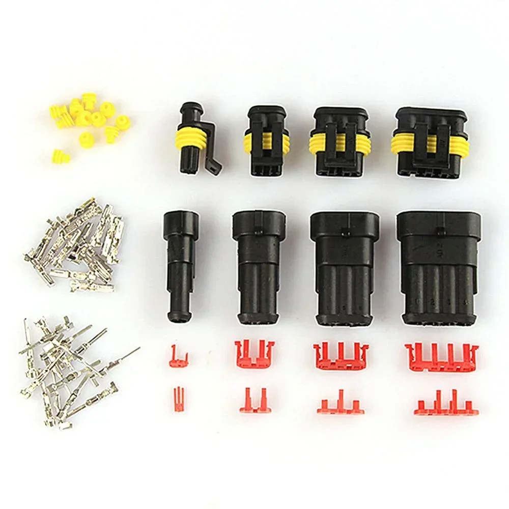 Waterproof Connectors Kit Automotive Wire Quick Connector Electrical In Car Wiring Auto Seal Socket 1 2 3 4 5 6 Pin Plug Kit Way