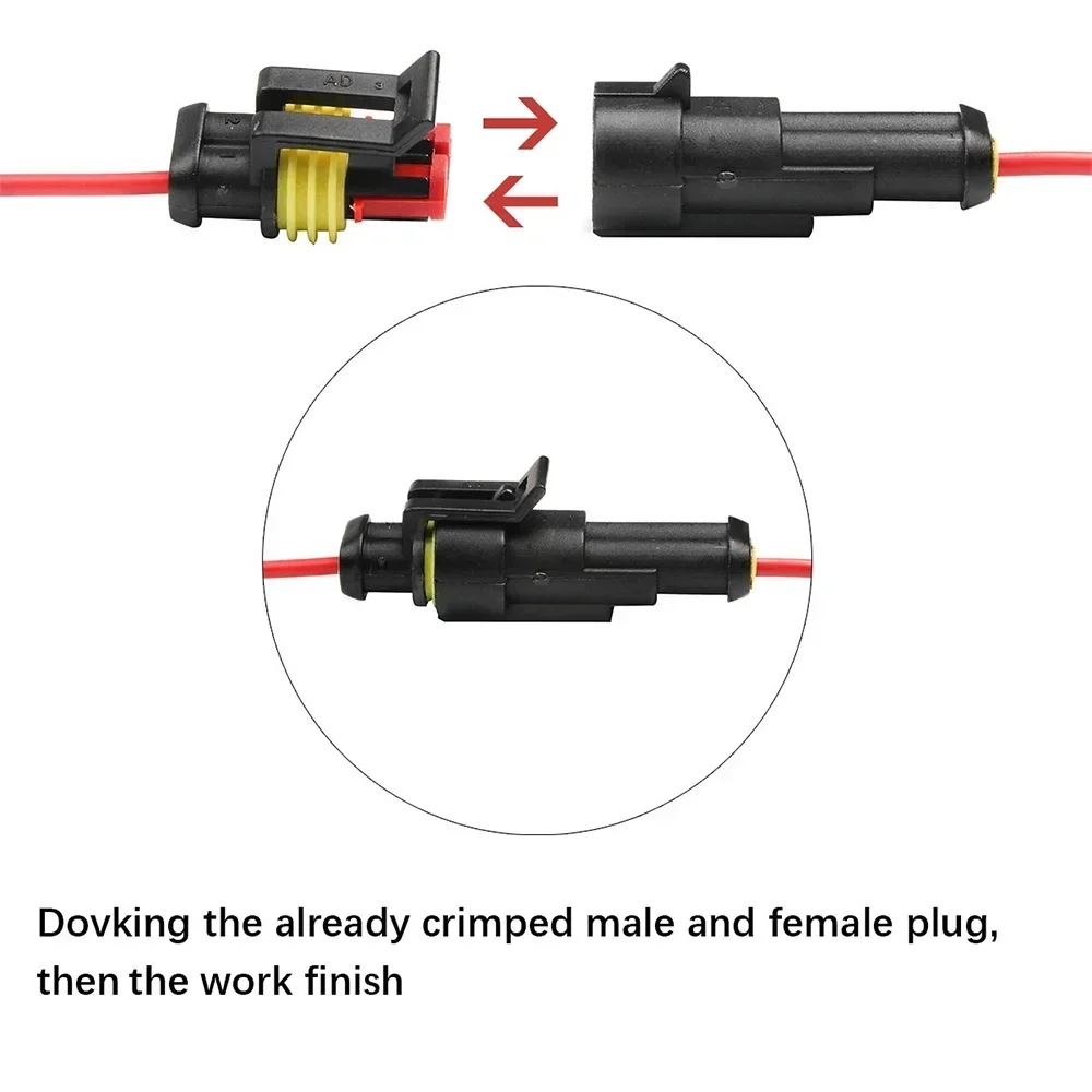 Waterproof Connectors Kit Automotive Wire Quick Connector Electrical In Car Wiring Auto Seal Socket 1 2 3 4 5 6 Pin Plug Kit Way