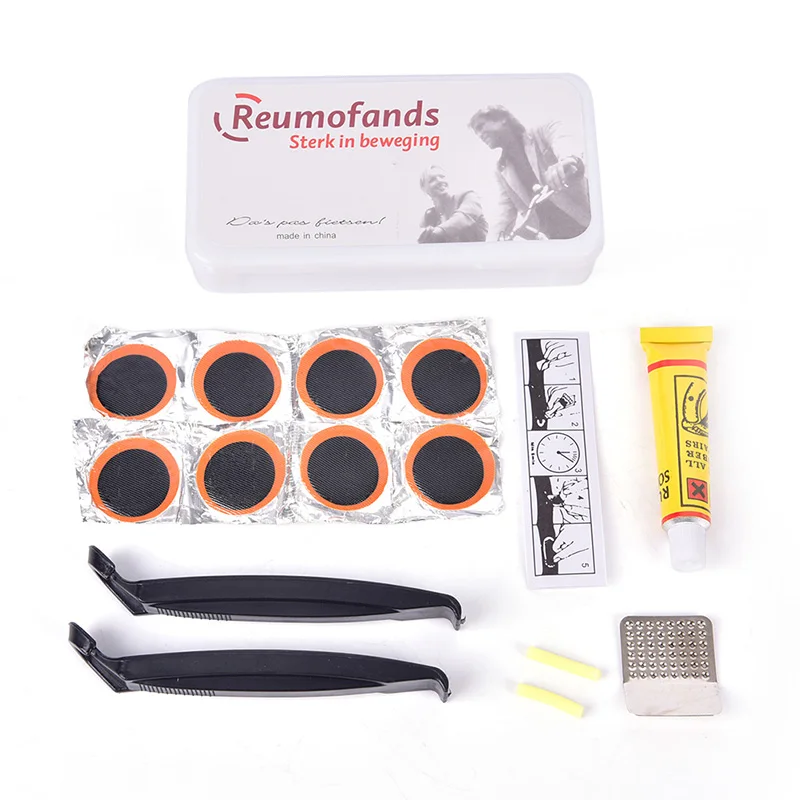 Bike Tyre Tube Bicycle Puncture Repair Tool Kit with box Cycle Lever Adhesive