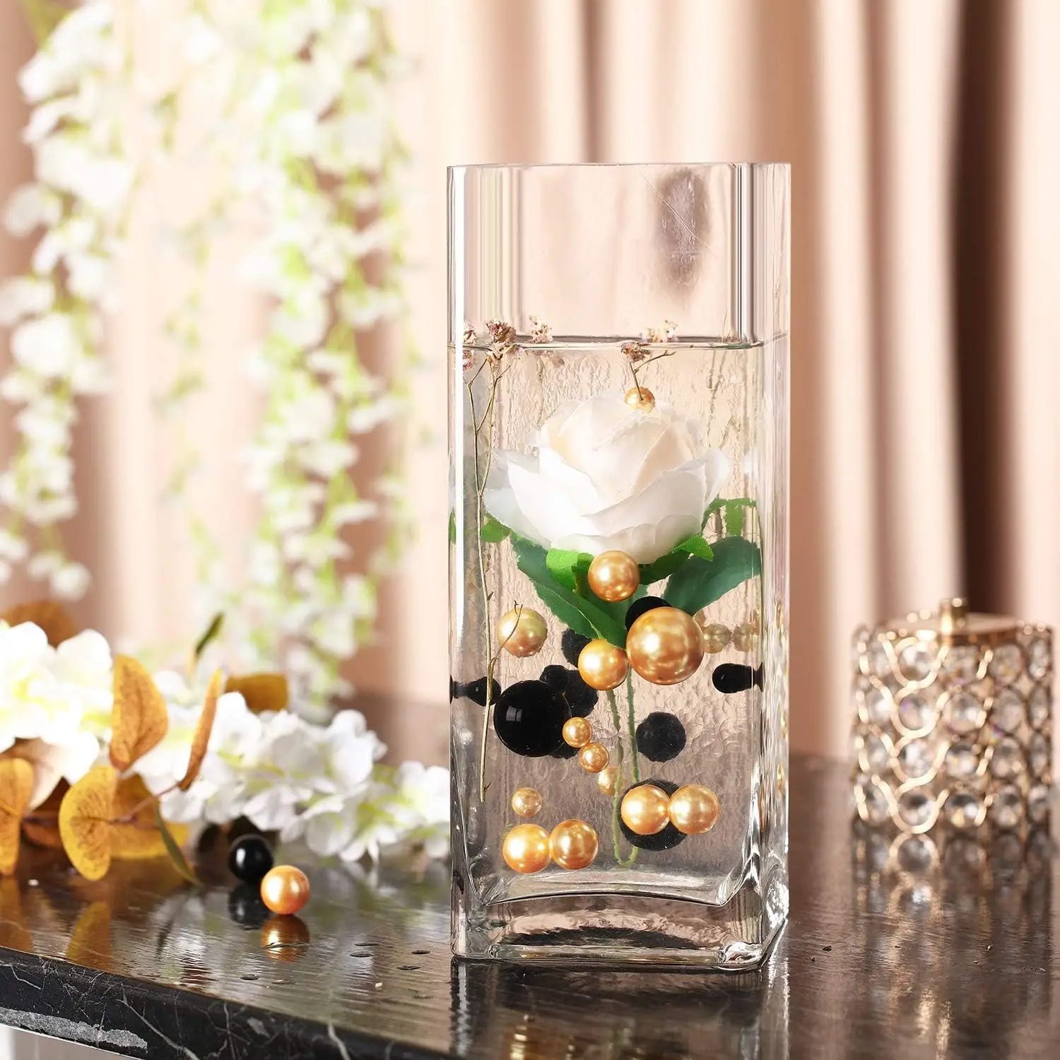 10g Random Mix 3-10mm No Hole ABS Imitation Pearl Bead For Vase Filler Makeup Brush For DIY Jewelry Making Decor F0912