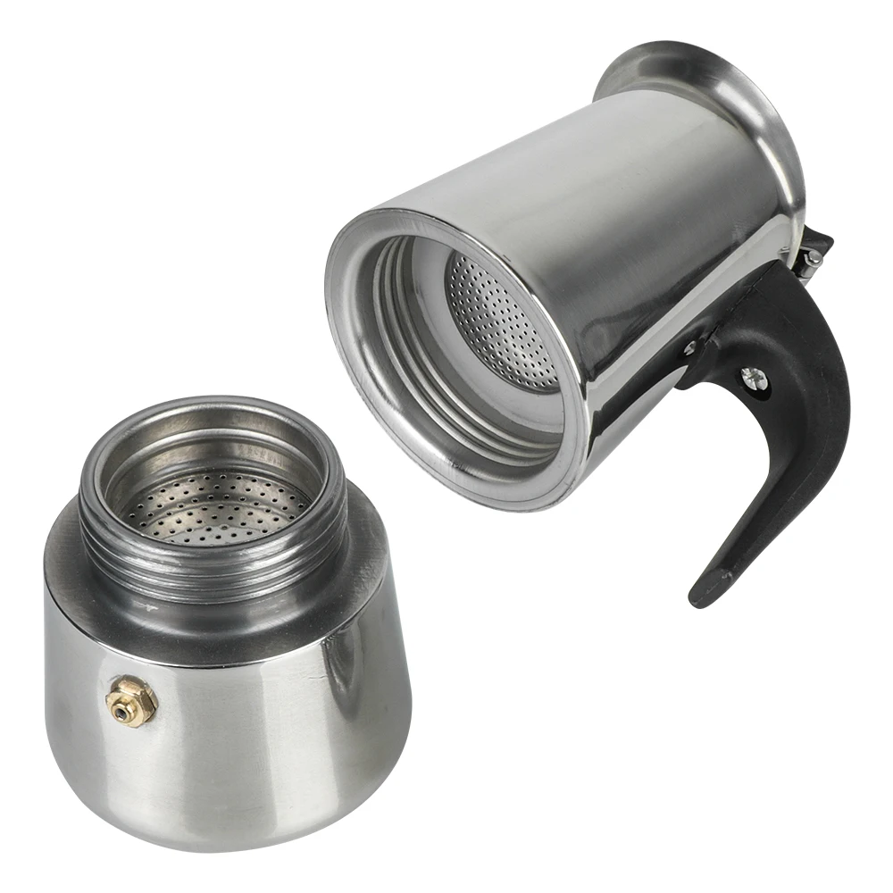 Stainless Steel Moka Coffee Maker Coffee Maker Pot Coffee Pot for Kitchen Mocha Espresso Latte Stovetop Filter 2/4/6/9 Cups