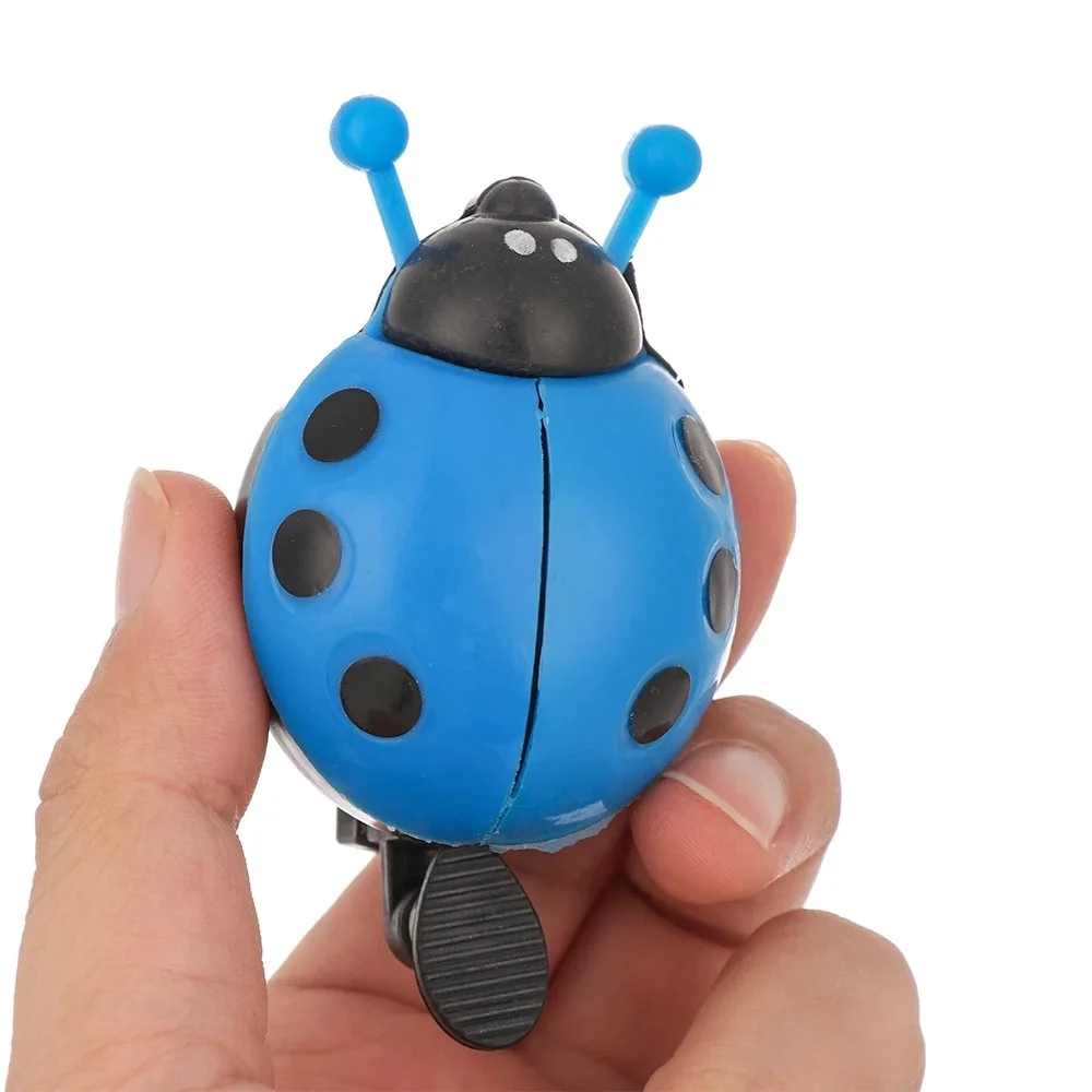 Cute Cartoon Ladybug Shaped Bike Bell Children Balance Car Bicycle Hand Press Small Bells Easy Operation Sports Bike Accessories