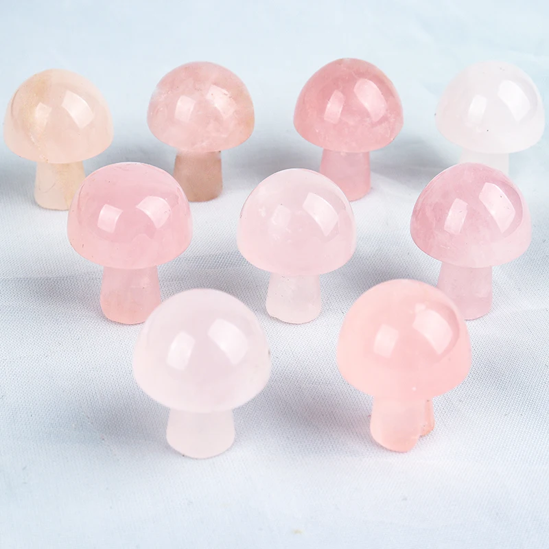 Gemstone Mini Mushroom Figurine Garden Decoration Crystal Mineral Craft Natural Stone Healing Specimen, meditation Home Decor