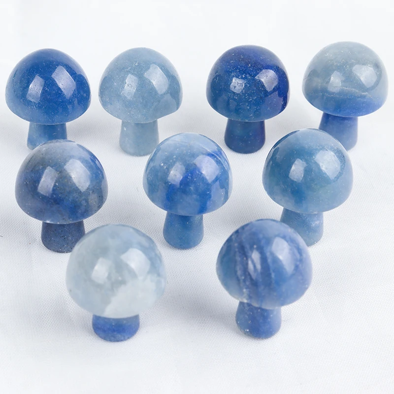 Gemstone Mini Mushroom Figurine Garden Decoration Crystal Mineral Craft Natural Stone Healing Specimen, meditation Home Decor