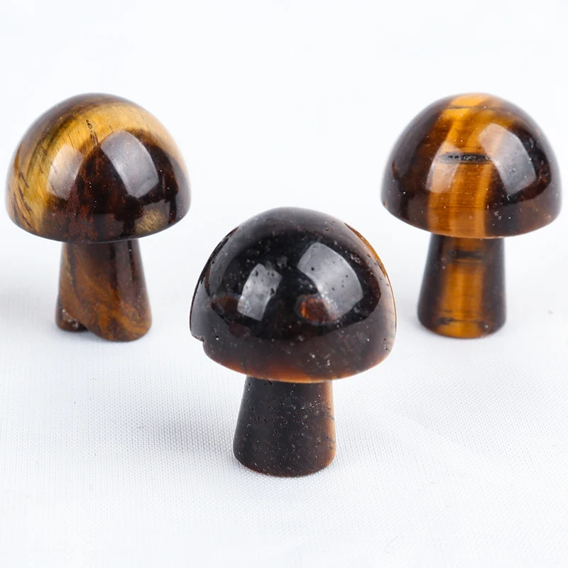 Gemstone Mini Mushroom Figurine Garden Decoration Crystal Mineral Craft Natural Stone Healing Specimen, meditation Home Decor