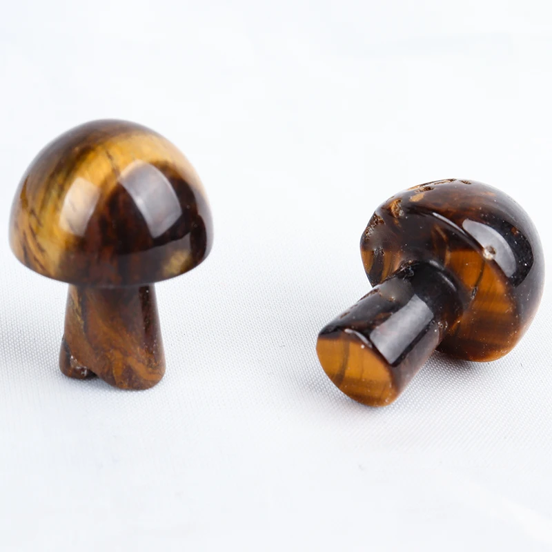 Gemstone Mini Mushroom Figurine Garden Decoration Crystal Mineral Craft Natural Stone Healing Specimen, meditation Home Decor