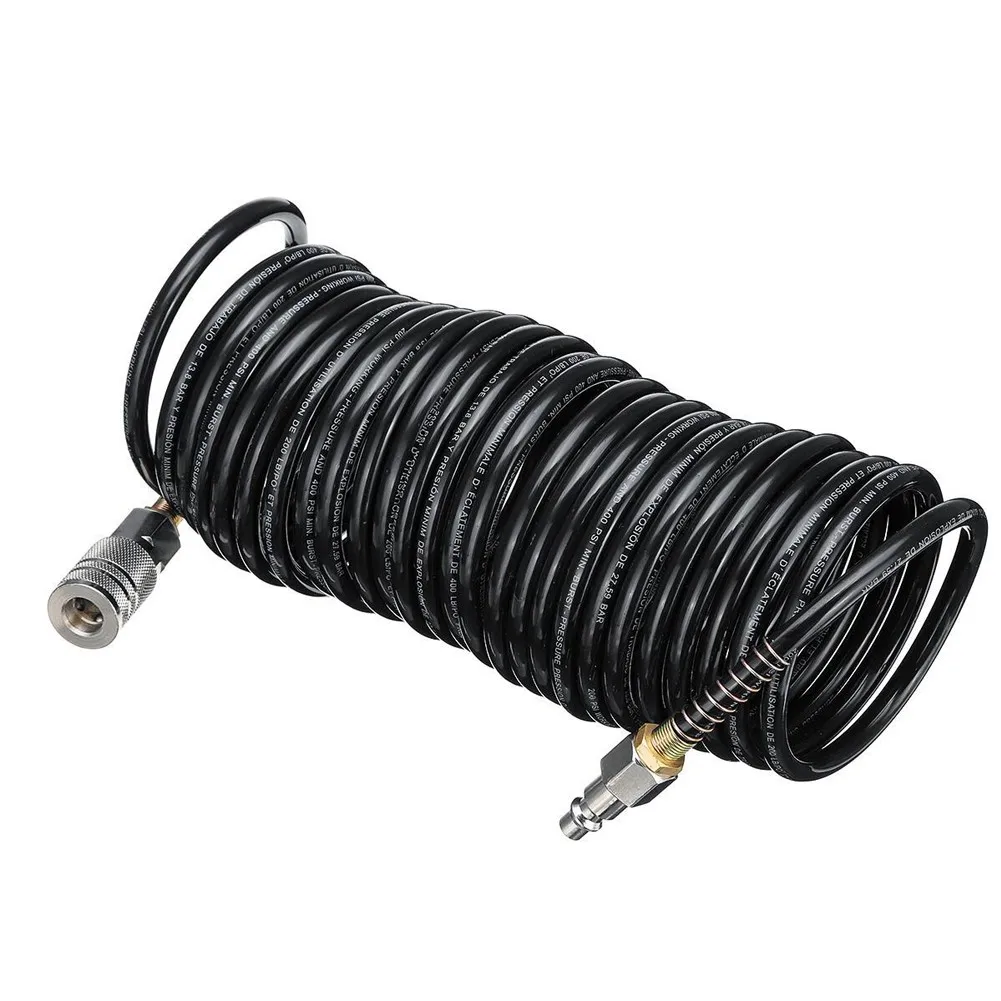 1/4 PE Flexible Compressor Air Hose For AMERICAN Connector Extension Inflating Coil Adapter Quick Coupler