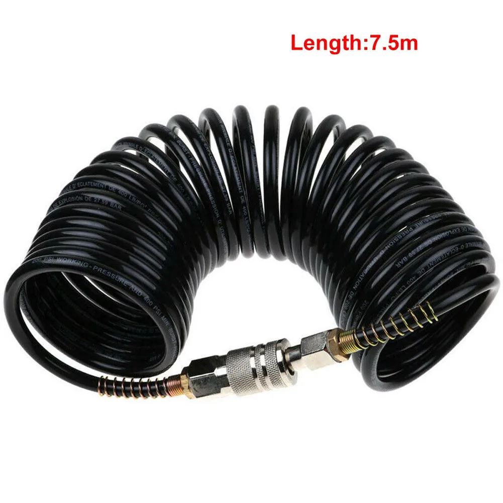 1/4 PE Flexible Compressor Air Hose For AMERICAN Connector Extension Inflating Coil Adapter Quick Coupler