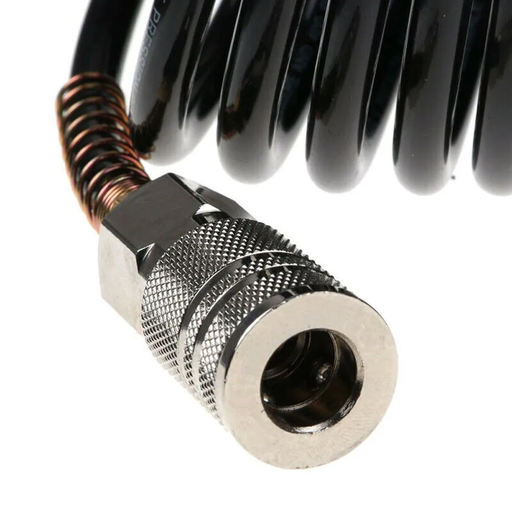 1/4 PE Flexible Compressor Air Hose For AMERICAN Connector Extension Inflating Coil Adapter Quick Coupler