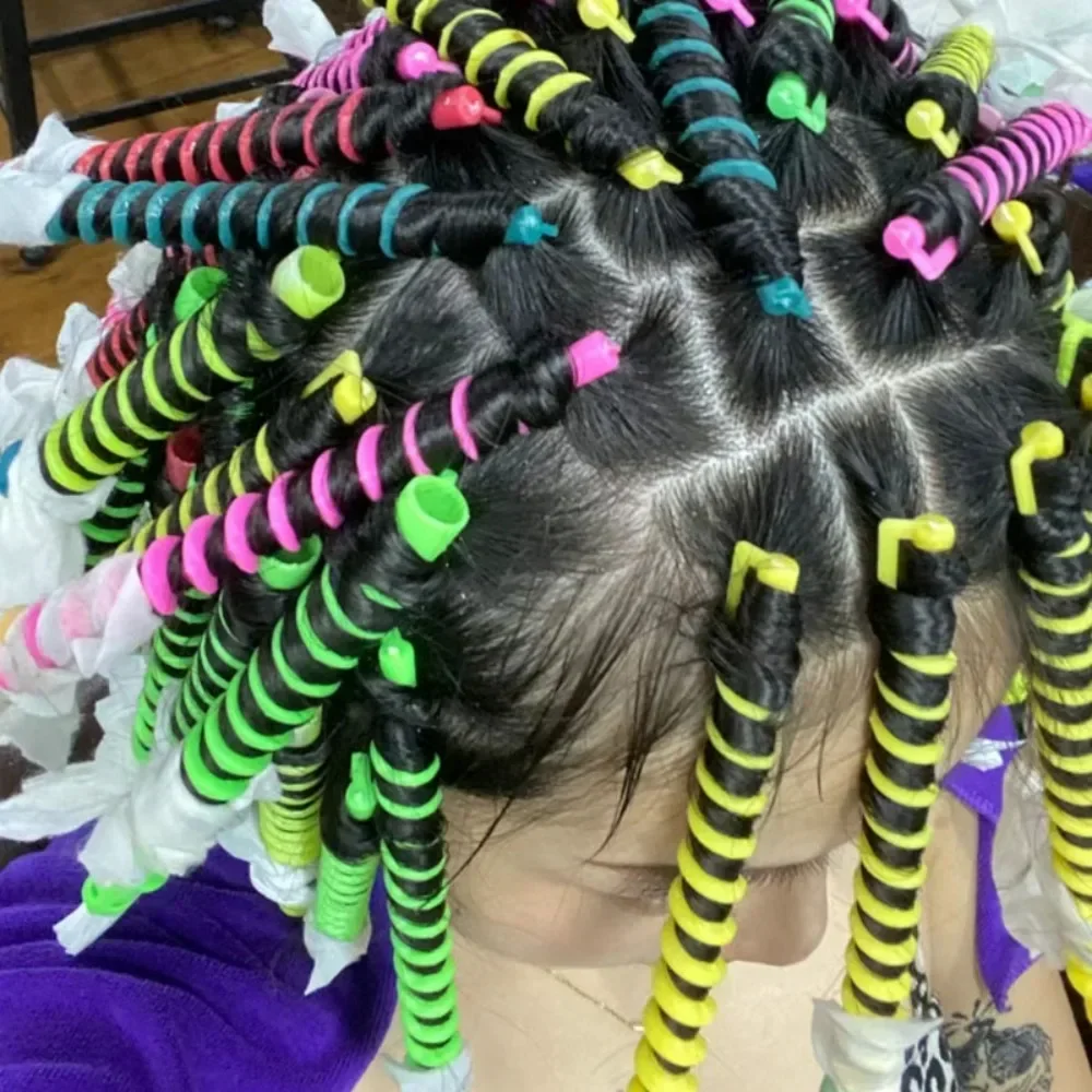 20× Plastic Spiral Perm Stick Heatless Hair Curler Women Curly Hair Rollers No Heat Curls Cold Perm Bar Barber Hair Styling Tool