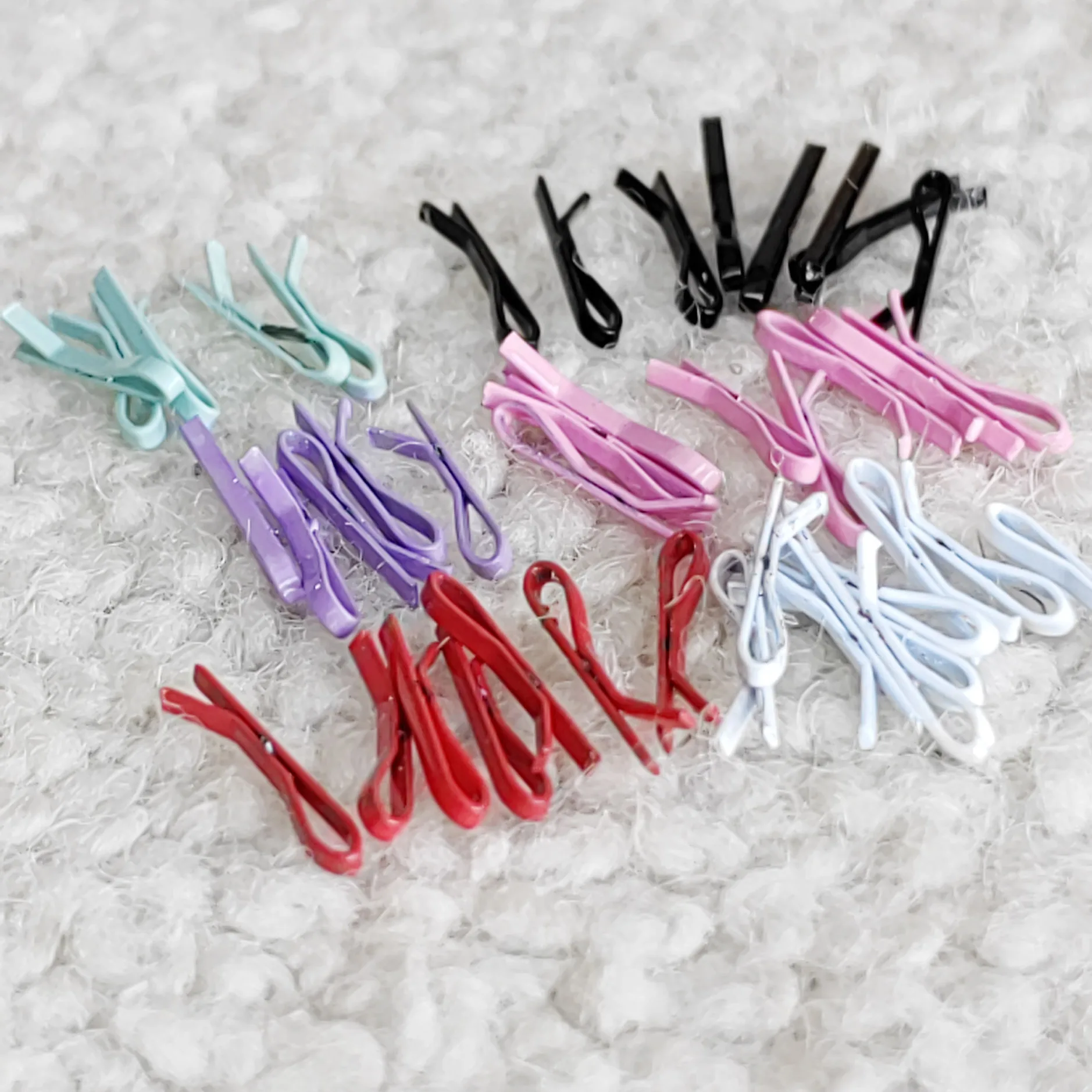 120pcs Tiny Doll Hair Pins Doll Mini Hair Clip Doll Craft Supplies 15mm Long
