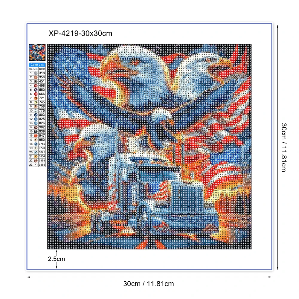 New Collection 2024 Diamond Embroidery Eagle and National Flag Scenery Mosaic Diamond Painting Scenery Art Kits Home Decor Gift