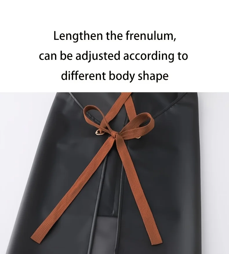 New Apron Waterproof And Oil-proof Strap Fashionable Korean-style Overalls Household Kitchen Cooking Women's TPU Work Clothes