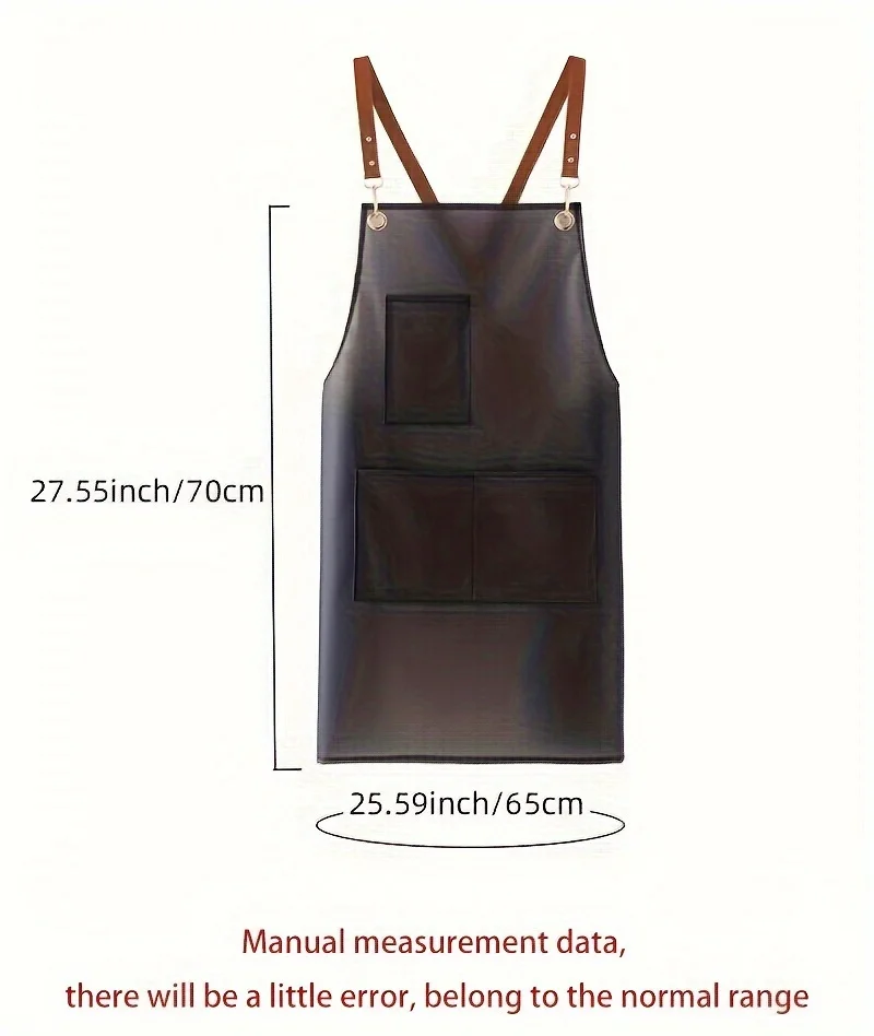 New Apron Waterproof And Oil-proof Strap Fashionable Korean-style Overalls Household Kitchen Cooking Women's TPU Work Clothes