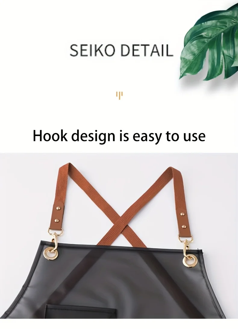 New Apron Waterproof And Oil-proof Strap Fashionable Korean-style Overalls Household Kitchen Cooking Women's TPU Work Clothes