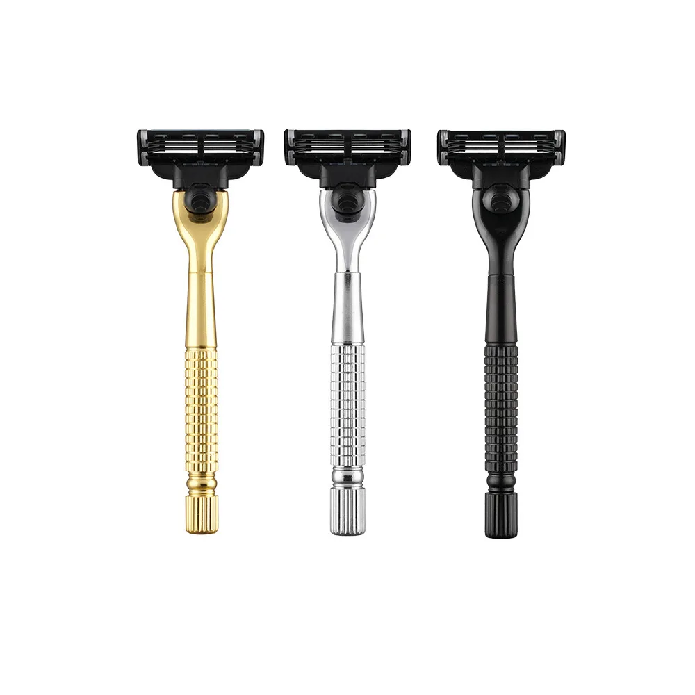 Men 's Manual Razor Handles for Mach 3 Razor Blades ,Replaceable Razor Blade Holder