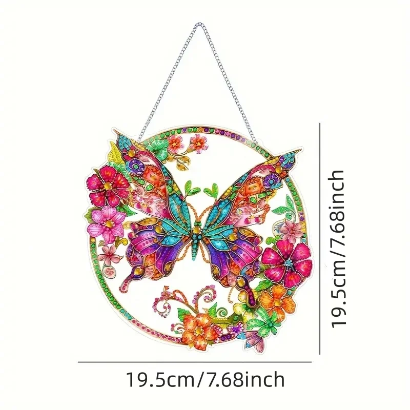 1pc/Set DIY Butterfly Diamond Painting Door Hanging Diamond Art Painting Kits Welcome