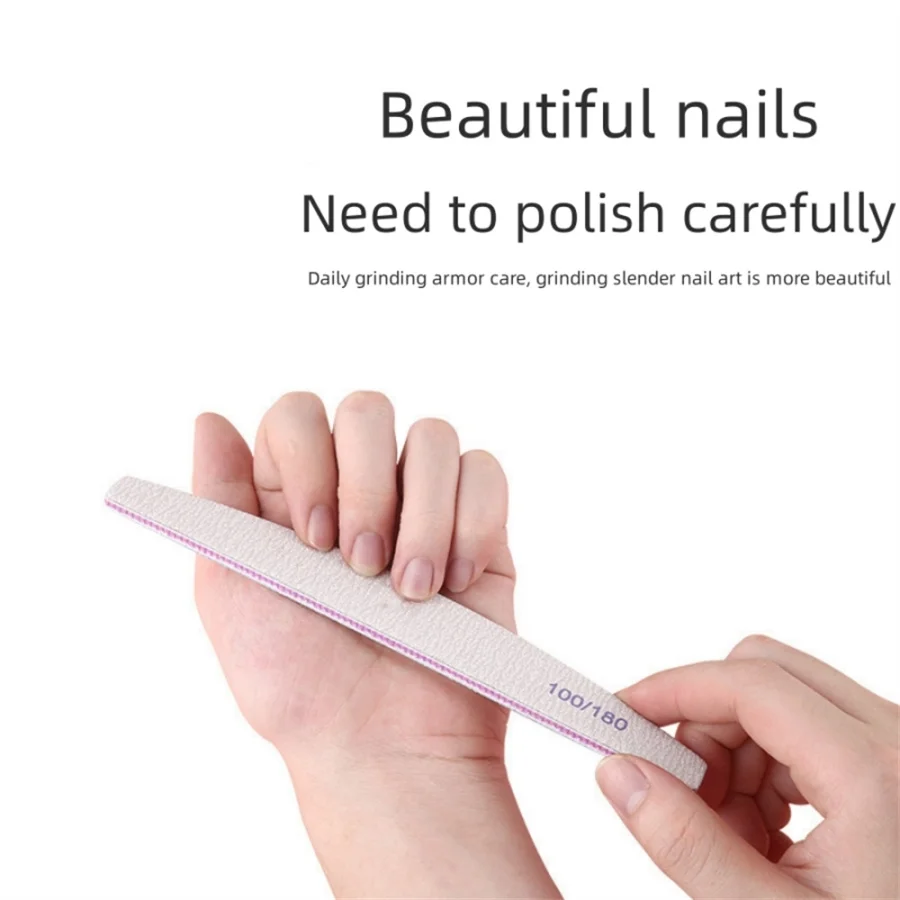 5pcs/10pcs/25pcs /Lot Professional Nail File Reusable Double Sided Emery Board(100/180 Grit) Nail Styling Manicure Tool