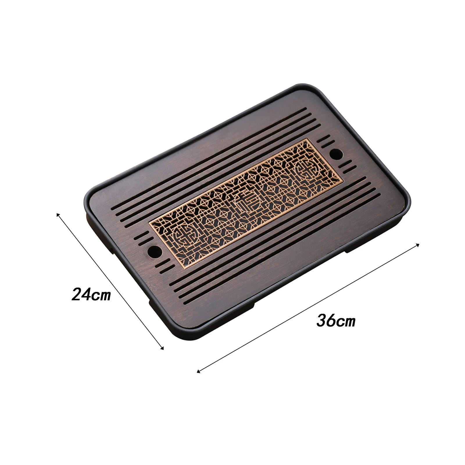 Chinese Kungfu Tea Tray Tea Set Accessory Tea Serving Tray for Tea Room Home Chinese Tea Tray with Water Storage Drainage