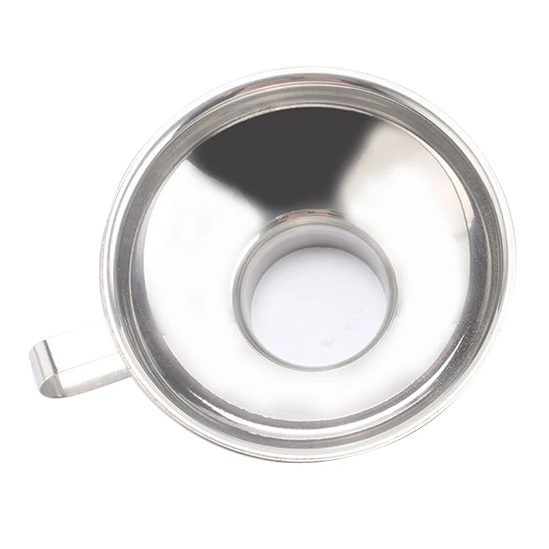 Stainless Steel Wide Mouth Funnel Canning Funnel Cup Jam Salad Dressing Hopper Filter For Jar Canned Filteroil Wine Water Spices