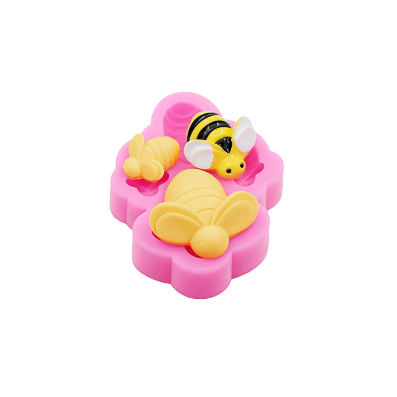GJ-75 Cartoon Mini Bee Shoes and Clothing Decorative Accessories Drip Mold Chocolate Cookies Cake Dessert Decorative Molds