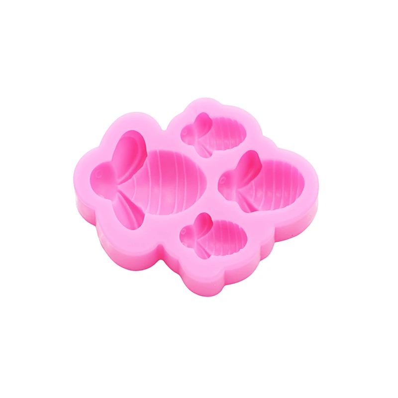 GJ-75 Cartoon Mini Bee Shoes and Clothing Decorative Accessories Drip Mold Chocolate Cookies Cake Dessert Decorative Molds