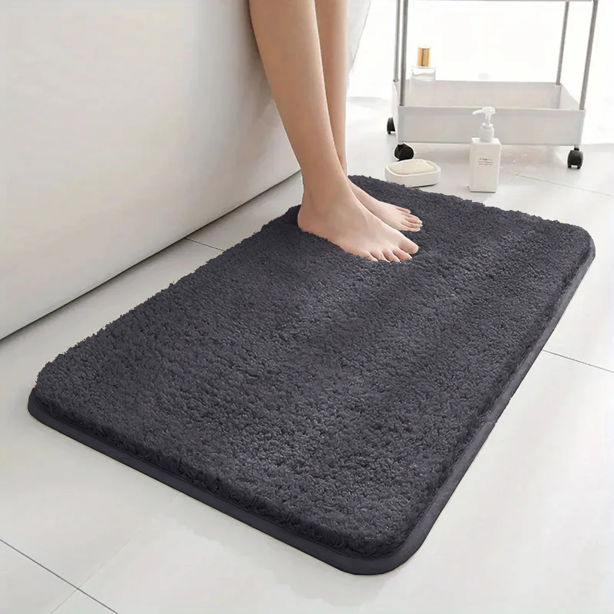 Super Water Absorbent Bathroom Floor Mat Anti-slip Bathroom Mat Bath Mat Long Hair Floor Mat Bedroom Door Mat Home Decoration