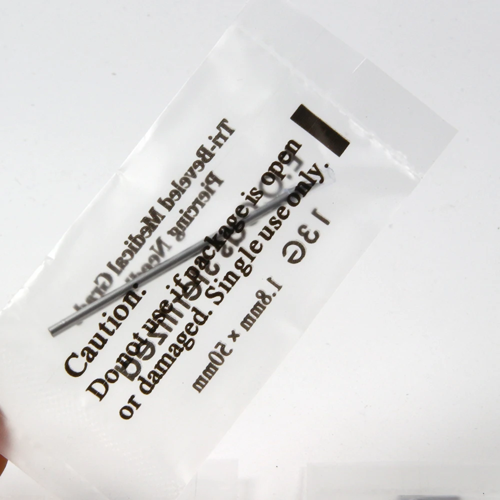 10/20/100PCS Sterile Piercing Needles Surgical Steel Body Piercing Needle Disposable 12G 14G 16G 18G 20G For Nose Lip Supply