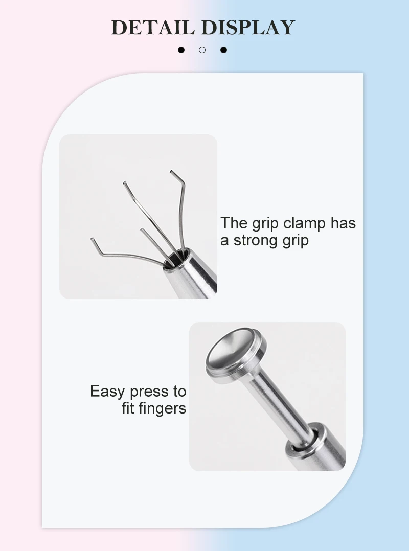 Stainless Steel Nail Art Sponge Tweezer Soft Sponge Clip Manicure Decoration Manicure Dotting Pen Polish Nail Brush Gripper Tool