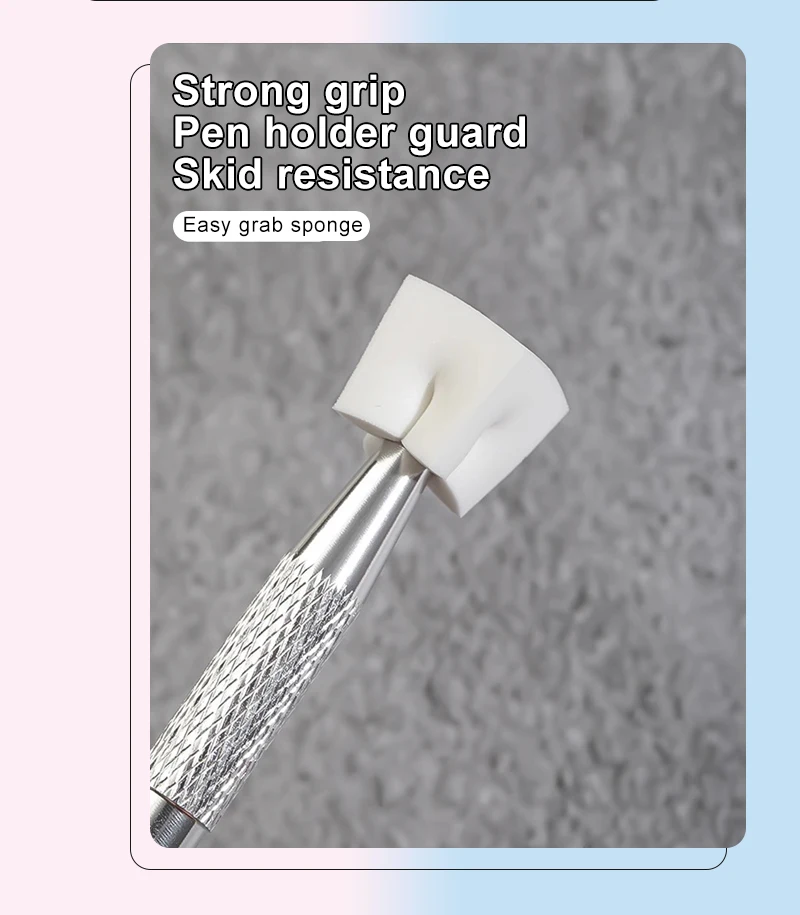 Stainless Steel Nail Art Sponge Tweezer Soft Sponge Clip Manicure Decoration Manicure Dotting Pen Polish Nail Brush Gripper Tool