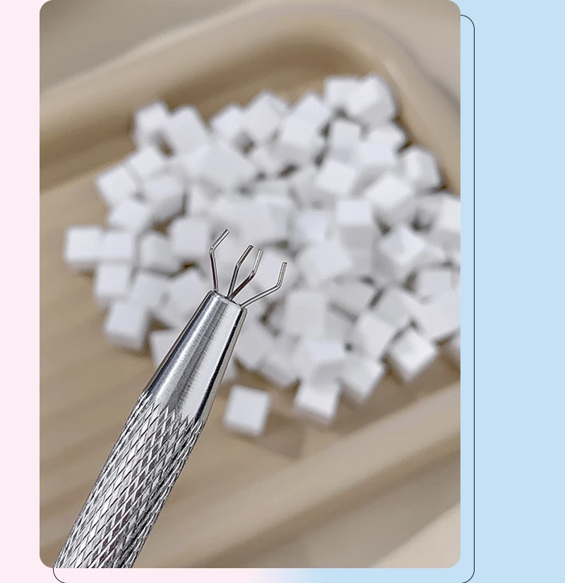 Stainless Steel Nail Art Sponge Tweezer Soft Sponge Clip Manicure Decoration Manicure Dotting Pen Polish Nail Brush Gripper Tool