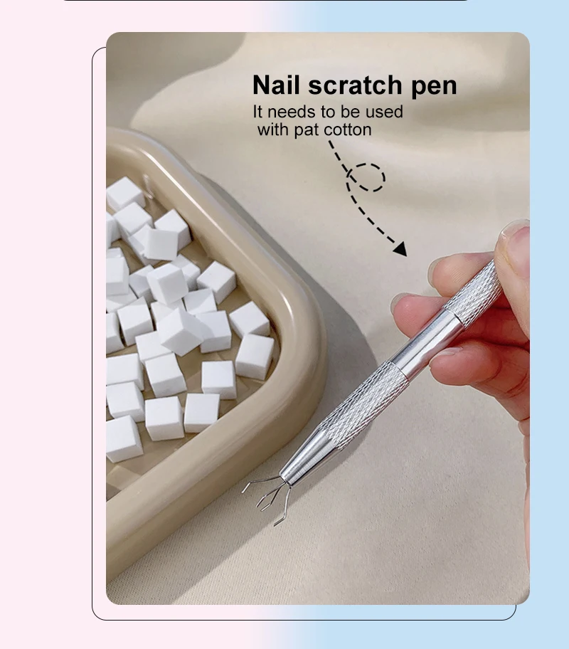 Stainless Steel Nail Art Sponge Tweezer Soft Sponge Clip Manicure Decoration Manicure Dotting Pen Polish Nail Brush Gripper Tool