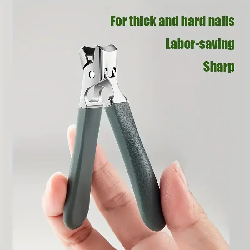 Professional Stainless Steel Nail Clippers Set for Thick Nails Anti-Splash Sharp Trimmer Nail Pedicure Manicure Tools for Men