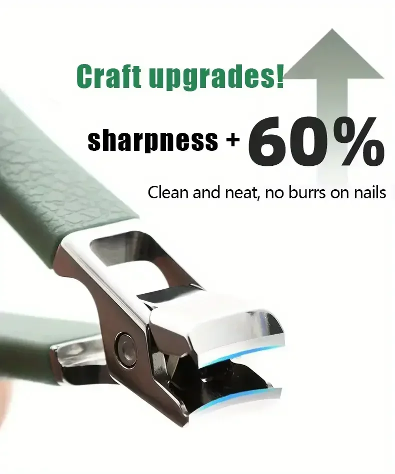 Professional Stainless Steel Nail Clippers Set for Thick Nails Anti-Splash Sharp Trimmer Nail Pedicure Manicure Tools for Men