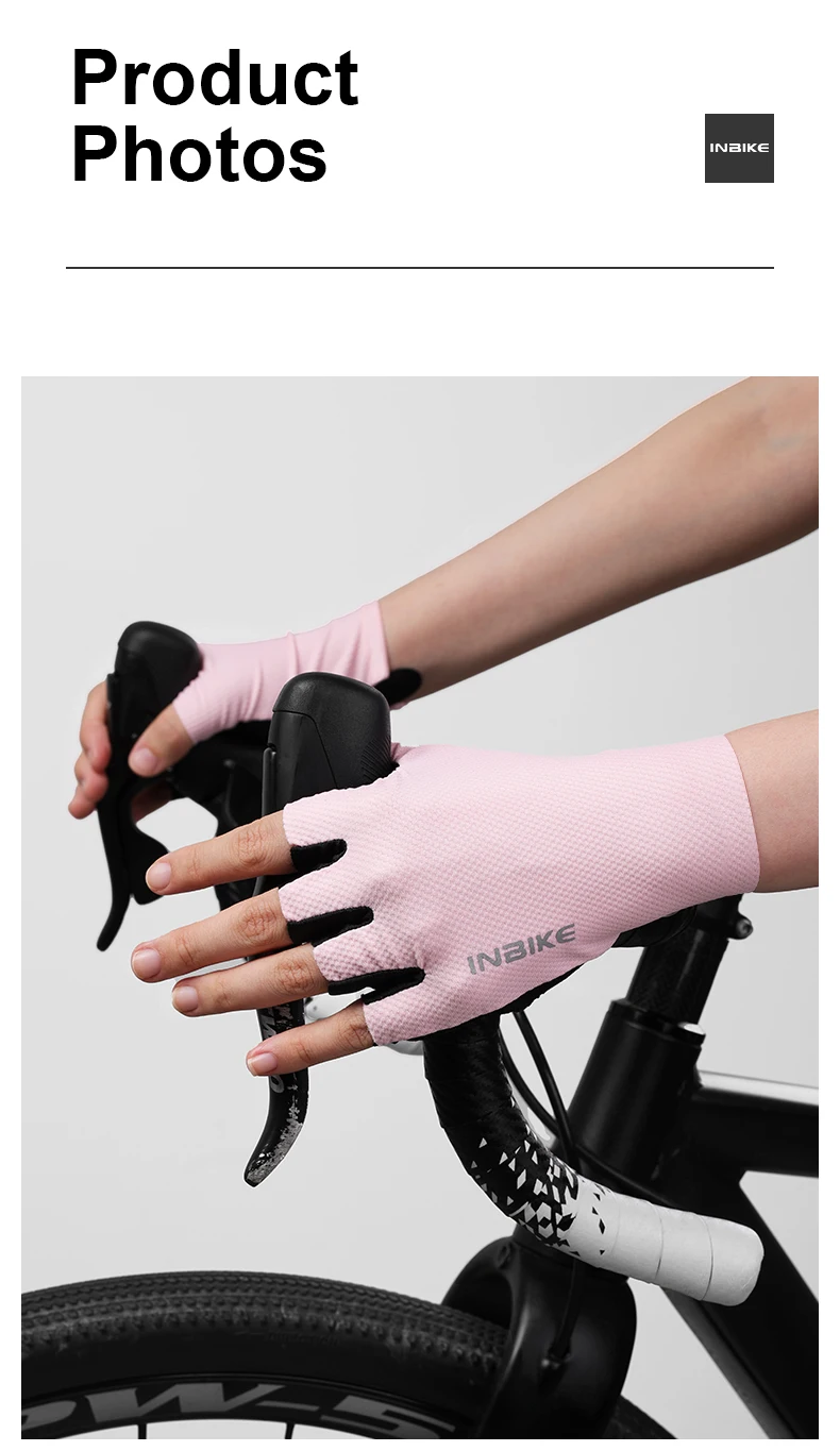 INBIKE Cycling Gloves Half Finger Summer Men Women MTB Gloves Shock-absorption Mountain Bike Sports Gloves Cycling Accessories
