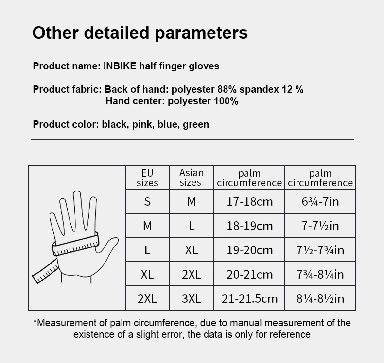 INBIKE Cycling Gloves Half Finger Summer Men Women MTB Gloves Shock-absorption Mountain Bike Sports Gloves Cycling Accessories