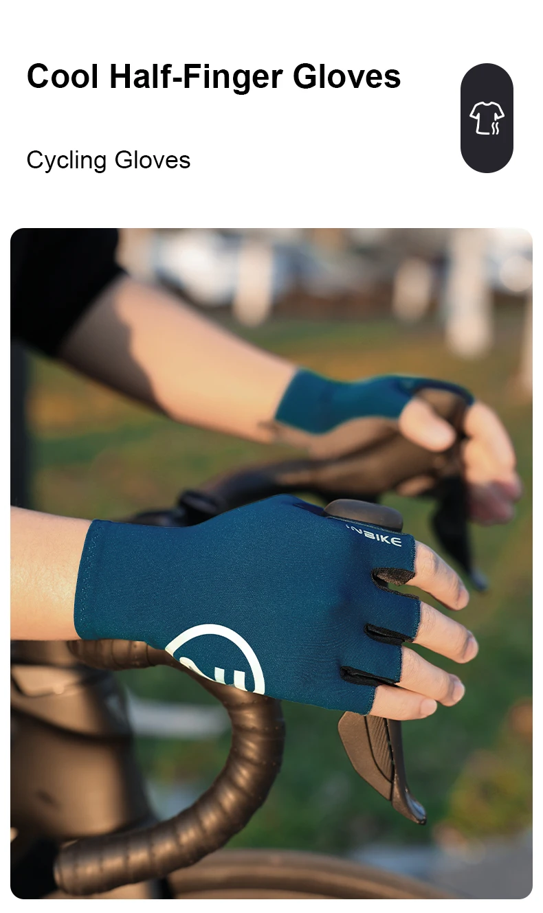 INBIKE Cycling Gloves Half Finger Summer Men Women MTB Gloves Shock-absorption Mountain Bike Sports Gloves Cycling Accessories