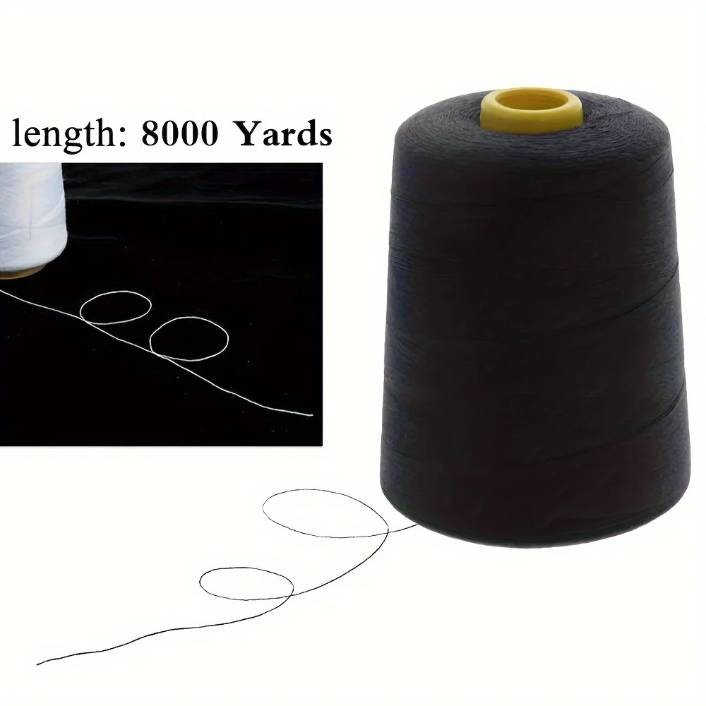 8000 Yards Sewing Thread, Clothing Sewing, Polyester 402 Thread Embroidery Thread, DIY Sewing Machine, Clothing Sewing Supplies