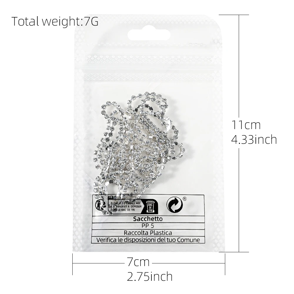 100/50cm Long Luxury Crystal Chain Nail Charms 1.5/2mm Shinying Clear/AB Diamond Nail Art Metal Steel French Manicure Crystal