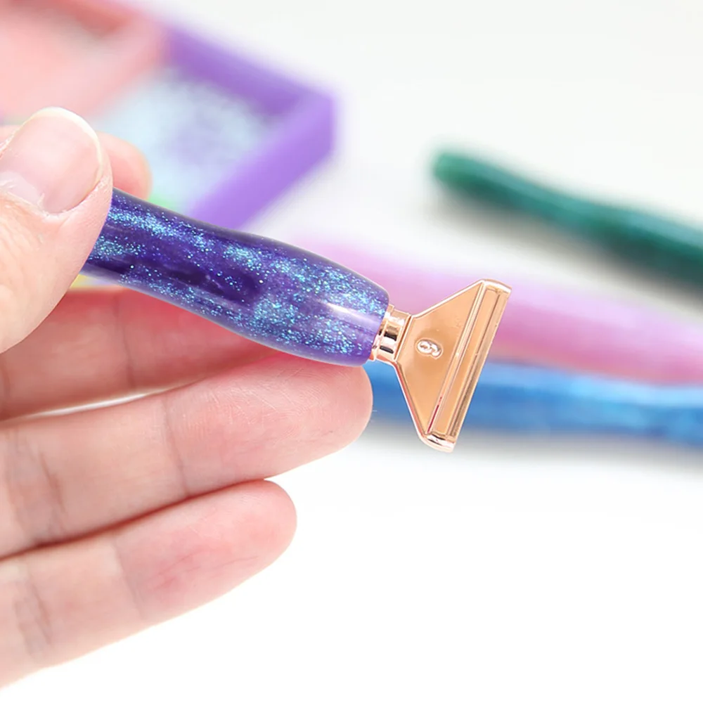 1Set 5D Resin Diamond Painting Pen With Metal Replacement Pen Heads Multi Placers Point Drill Pens for DIY Diamond Nail Art Tool
