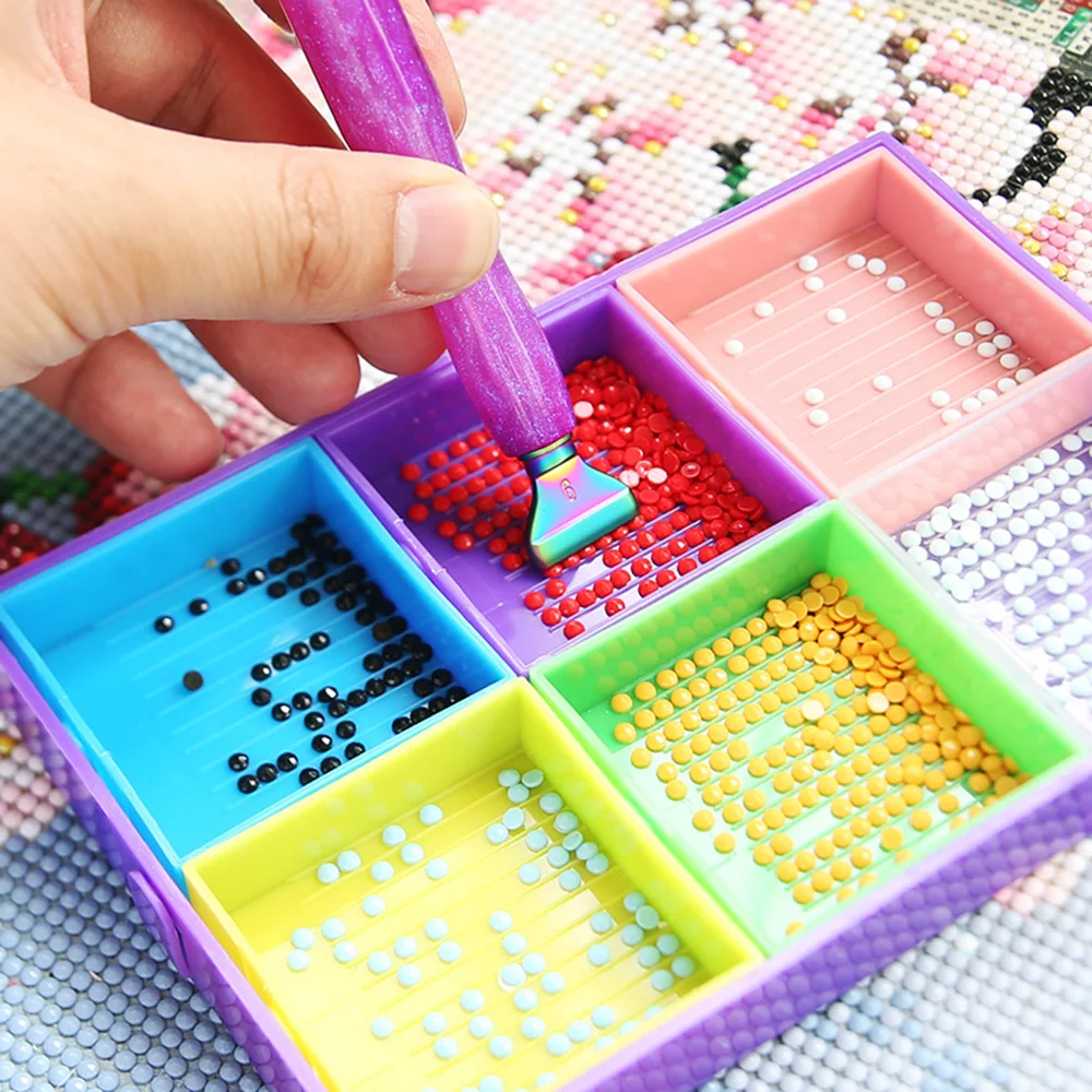 1Set 5D Resin Diamond Painting Pen With Metal Replacement Pen Heads Multi Placers Point Drill Pens for DIY Diamond Nail Art Tool