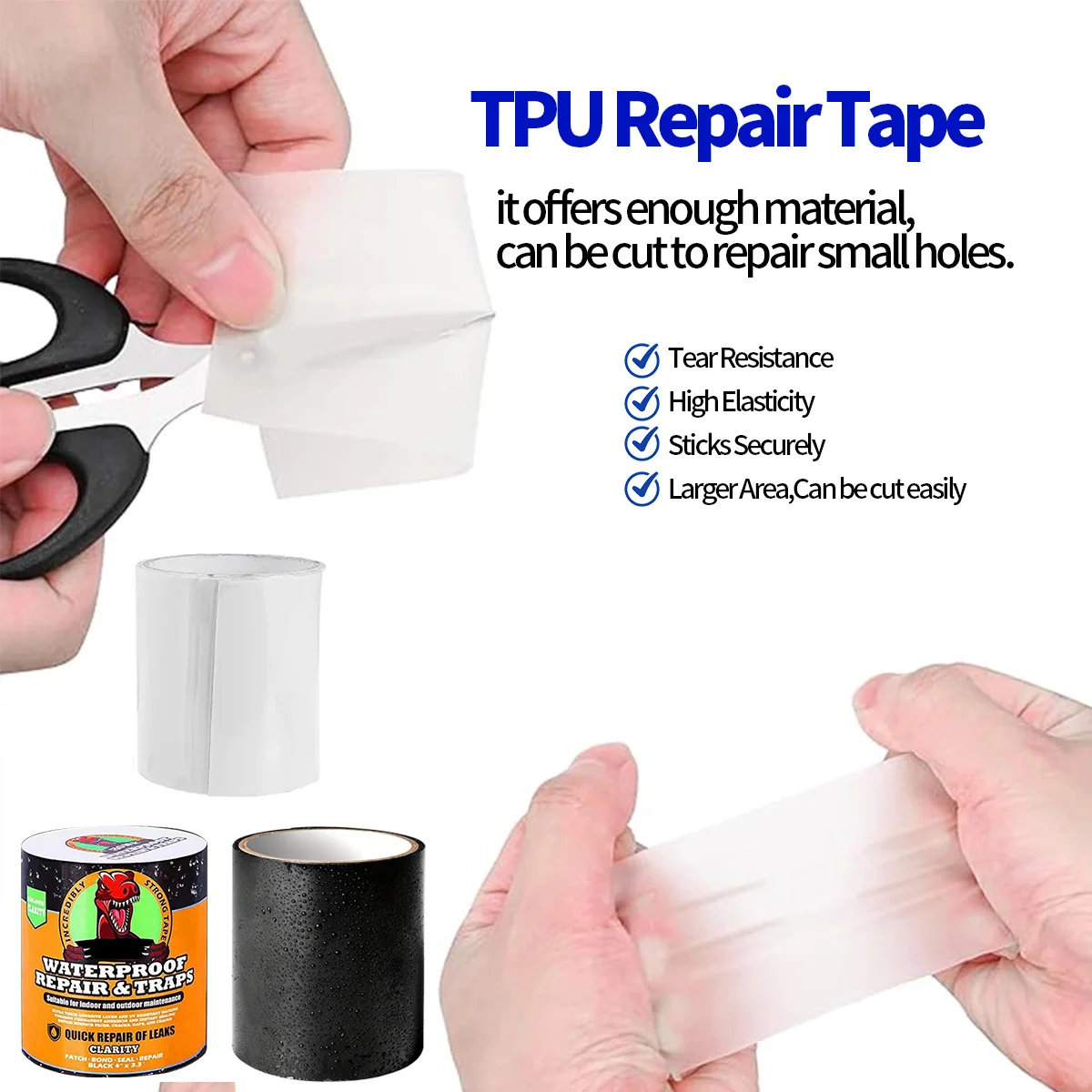 Strong Leak Sealing Tape, High Strength Toughness Swimming Ring Tent Quick Repair Of Water Pipes Self Adhesive Waterproof Tape