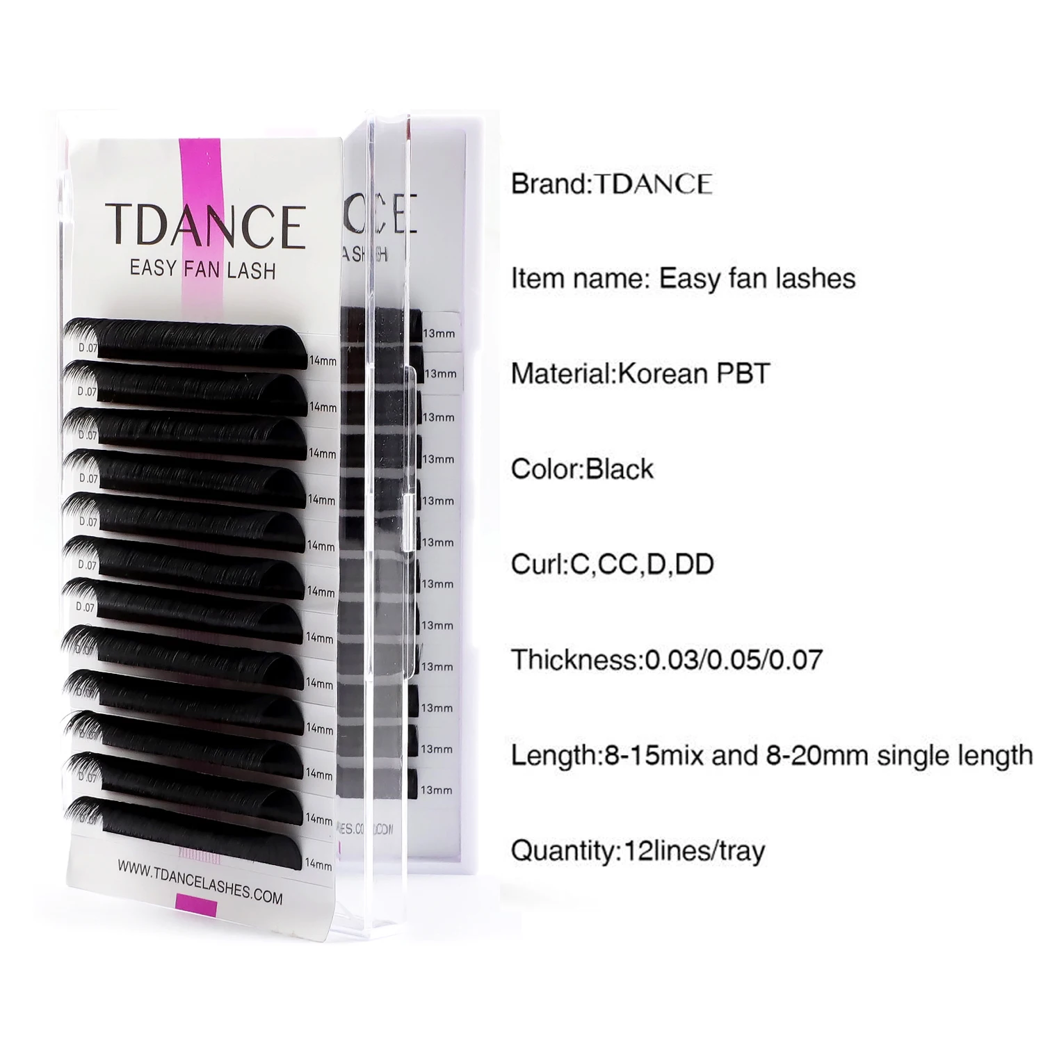 TDANCE Easy Fanning Fast Fan Blooming Eyelash Extensions Individual Lashes Automatic High Quality Flowering Volume Eyelash