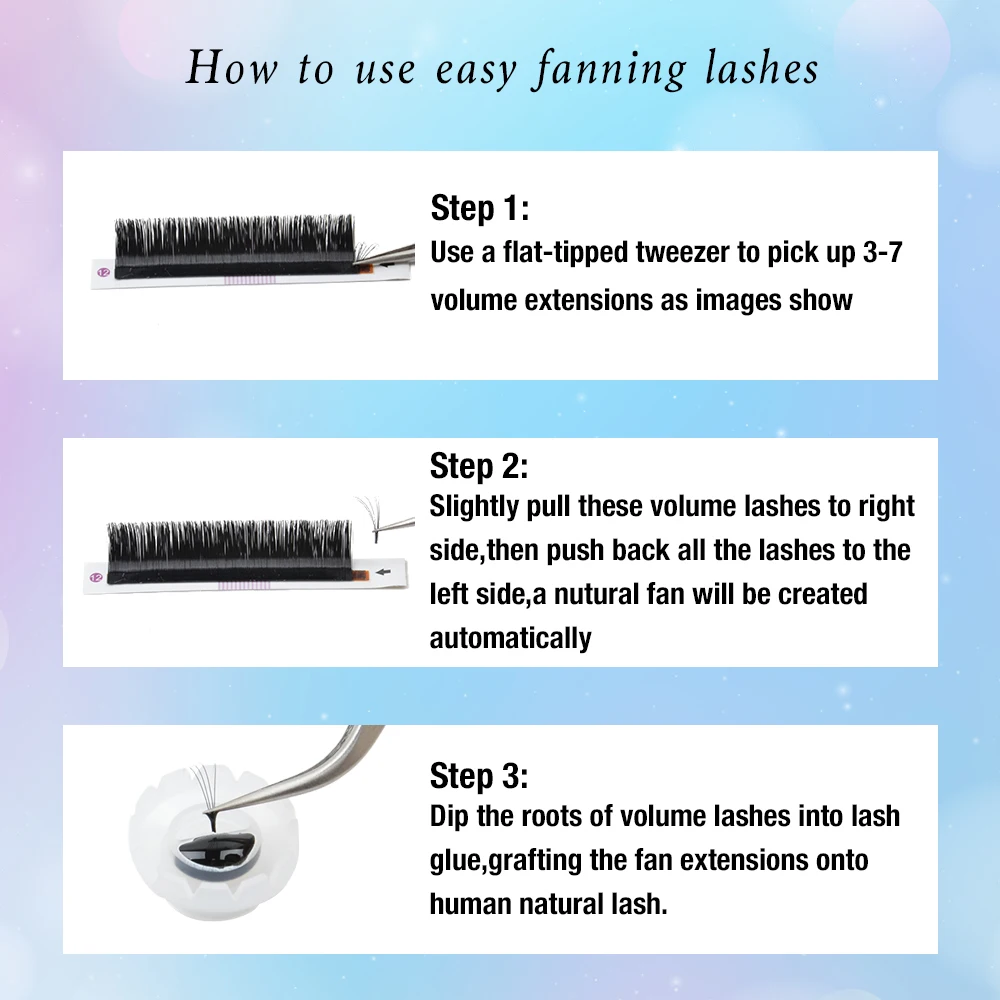 TDANCE Easy Fanning Fast Fan Blooming Eyelash Extensions Individual Lashes Automatic High Quality Flowering Volume Eyelash