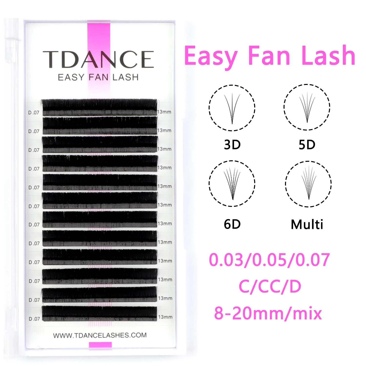 TDANCE Easy Fanning Fast Fan Blooming Eyelash Extensions Individual Lashes Automatic High Quality Flowering Volume Eyelash