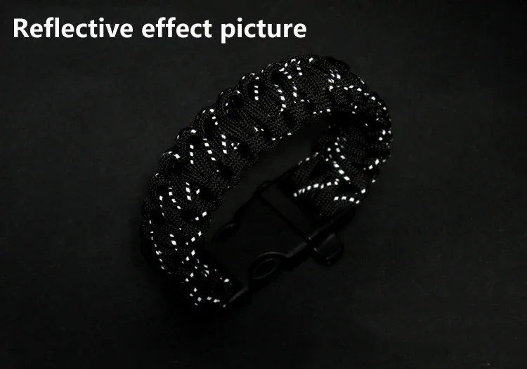 Reflective Paracord 550 Military 7 Strand Rope Tactical Parachute Cord Camping Tent Rope Warning Line Lanyard DIY Bracelet