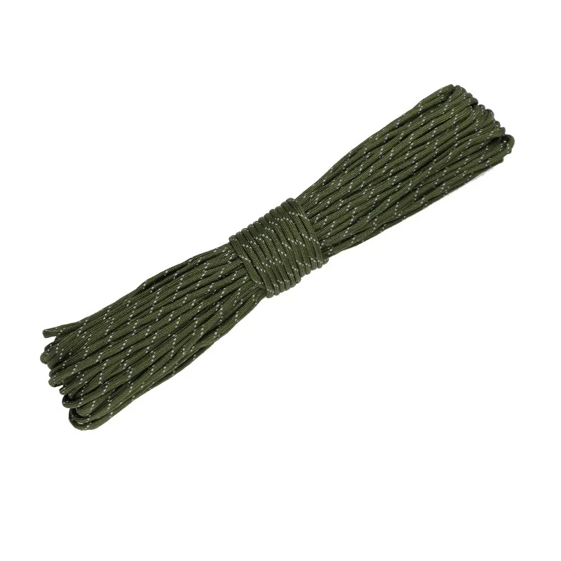 Reflective Paracord 550 Military 7 Strand Rope Tactical Parachute Cord Camping Tent Rope Warning Line Lanyard DIY Bracelet