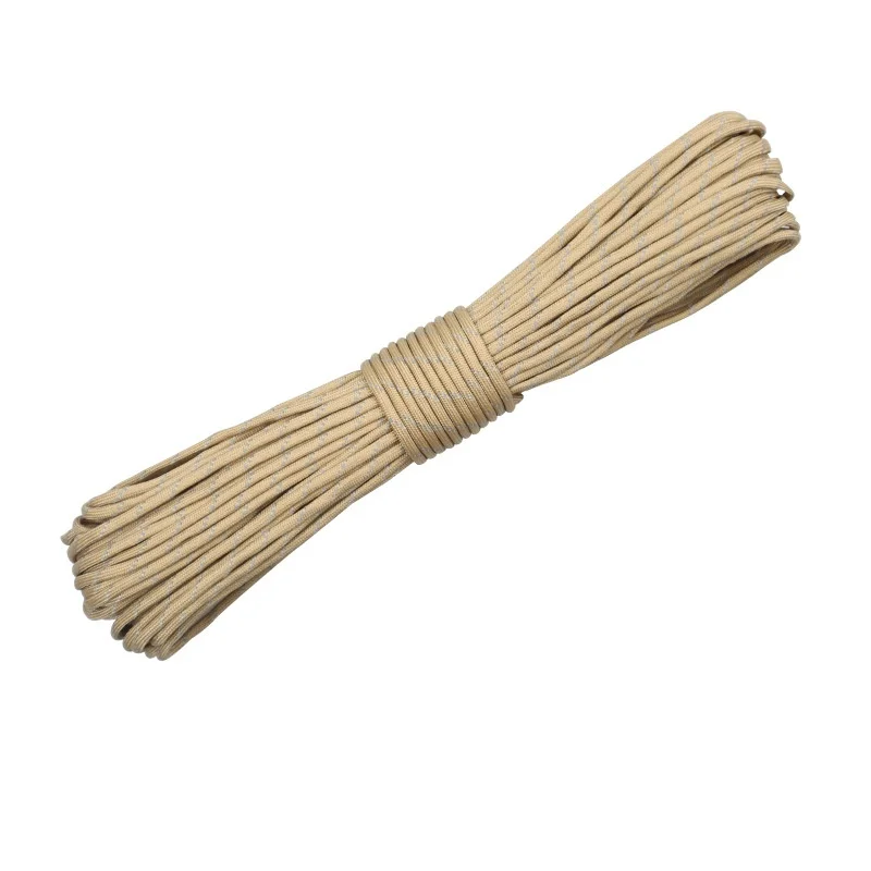 Reflective Paracord 550 Military 7 Strand Rope Tactical Parachute Cord Camping Tent Rope Warning Line Lanyard DIY Bracelet