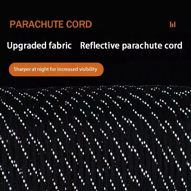 Reflective Paracord 550 Military 7 Strand Rope Tactical Parachute Cord Camping Tent Rope Warning Line Lanyard DIY Bracelet