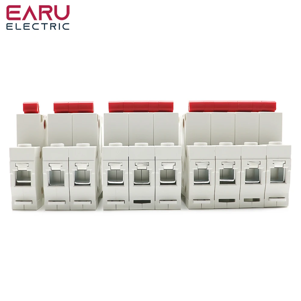 EARU 1P 2P 3P 4P 40A 63A 100A 125A AC 230V 400V Isolator Disconnector Disconnecting Switch Main Knife Switch Breaker Din Rail